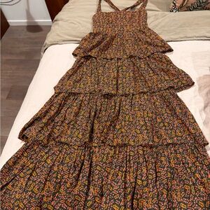 Chic Backless Floral Tiered Dress